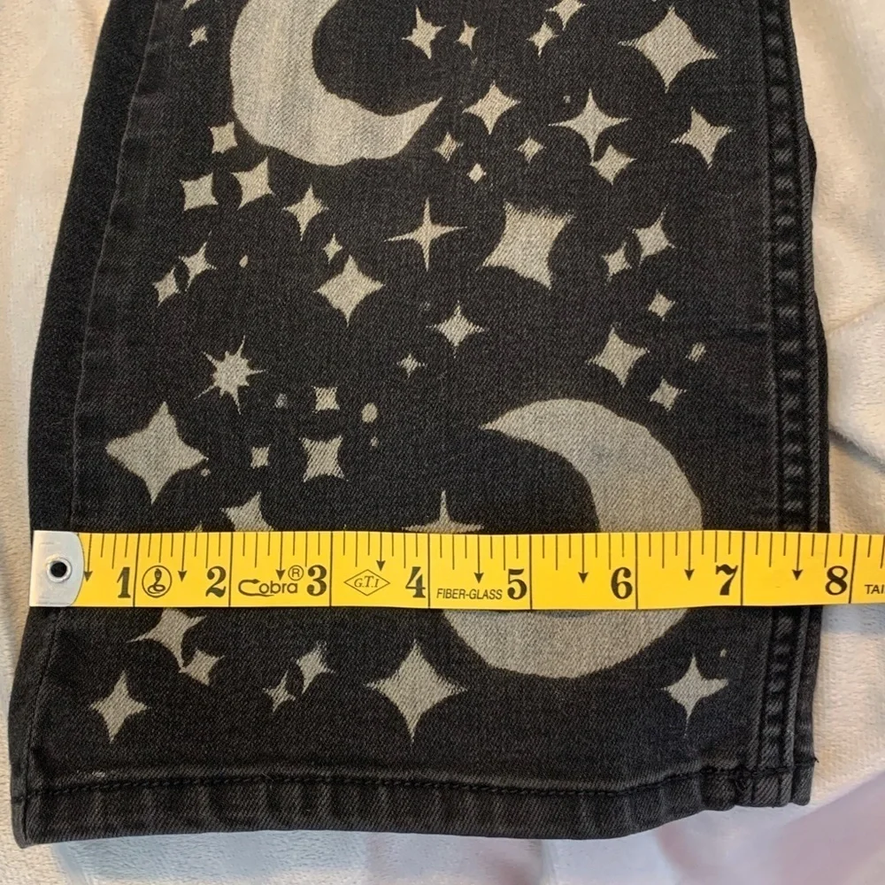 Lee Dark Gray black Boot Cut regular fit Jeans midrise stars and moons size 6